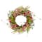 Northlight; 21" Pink Spring Floral Foliage & Berry Twig Wreath; Category:Spring Floral Wreaths; Image:2